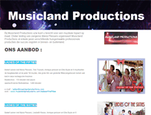 Tablet Screenshot of musiclandproductions.com